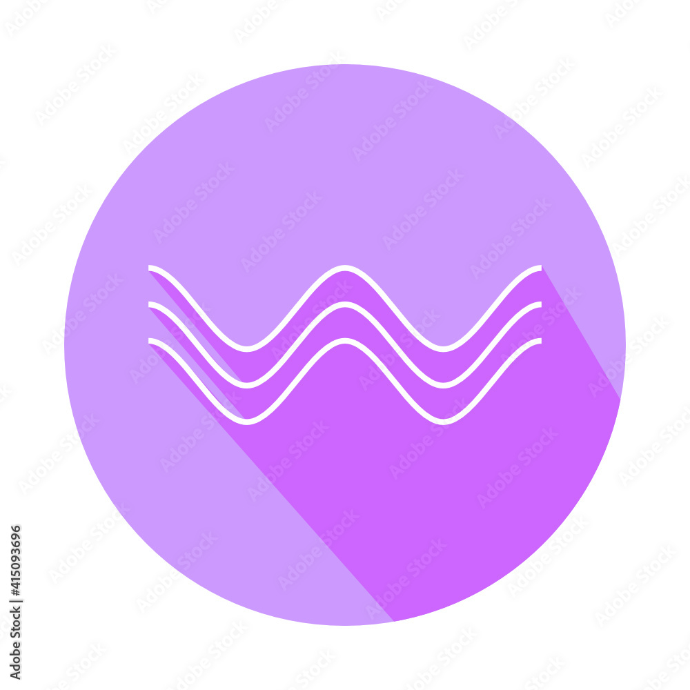 Wave flat icon design vector for apps and ux Wave flat icon design vector for apps and ux
