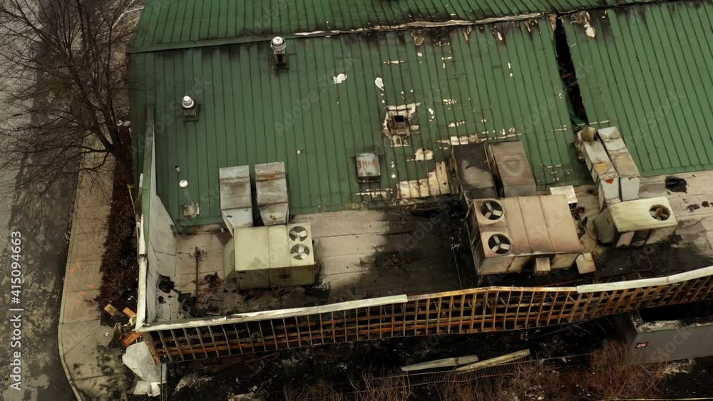 Fire Damage To Historic Krispy Kreme Location In Downtown Atlanta Stock ...