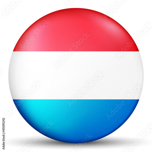 Glass ball with flag of Luxembourg. Round sphere, template icon. Luxembourgish national symbol. Glossy realistic ball, 3D abstract vector illustration highlighted on a white background. Big bubble. Free Download Glass ball with flag of Luxembourg. Round sphere, template icon. Luxembourgish national symbol. Glossy realistic ball, 3D abstract vector illustration highlighted on a white background. Big bubble. - GFXLoad