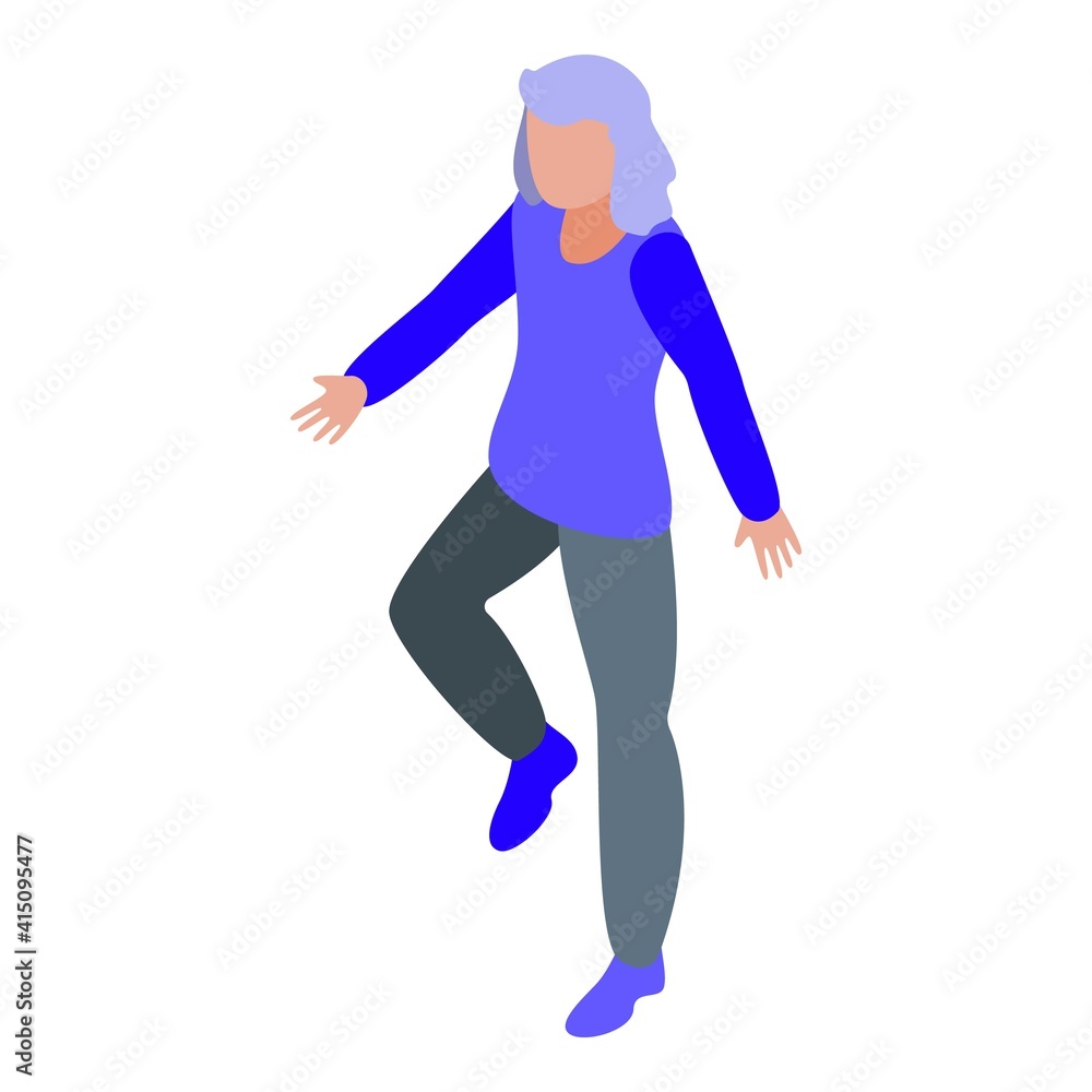 Physical therapist indoor walking icon. Isometric of physical therapist indoor walking vector icon for web design isolated on white background Physical therapist indoor walking icon. Isometric of physical therapist indoor walking vector icon for web design isolated on white background