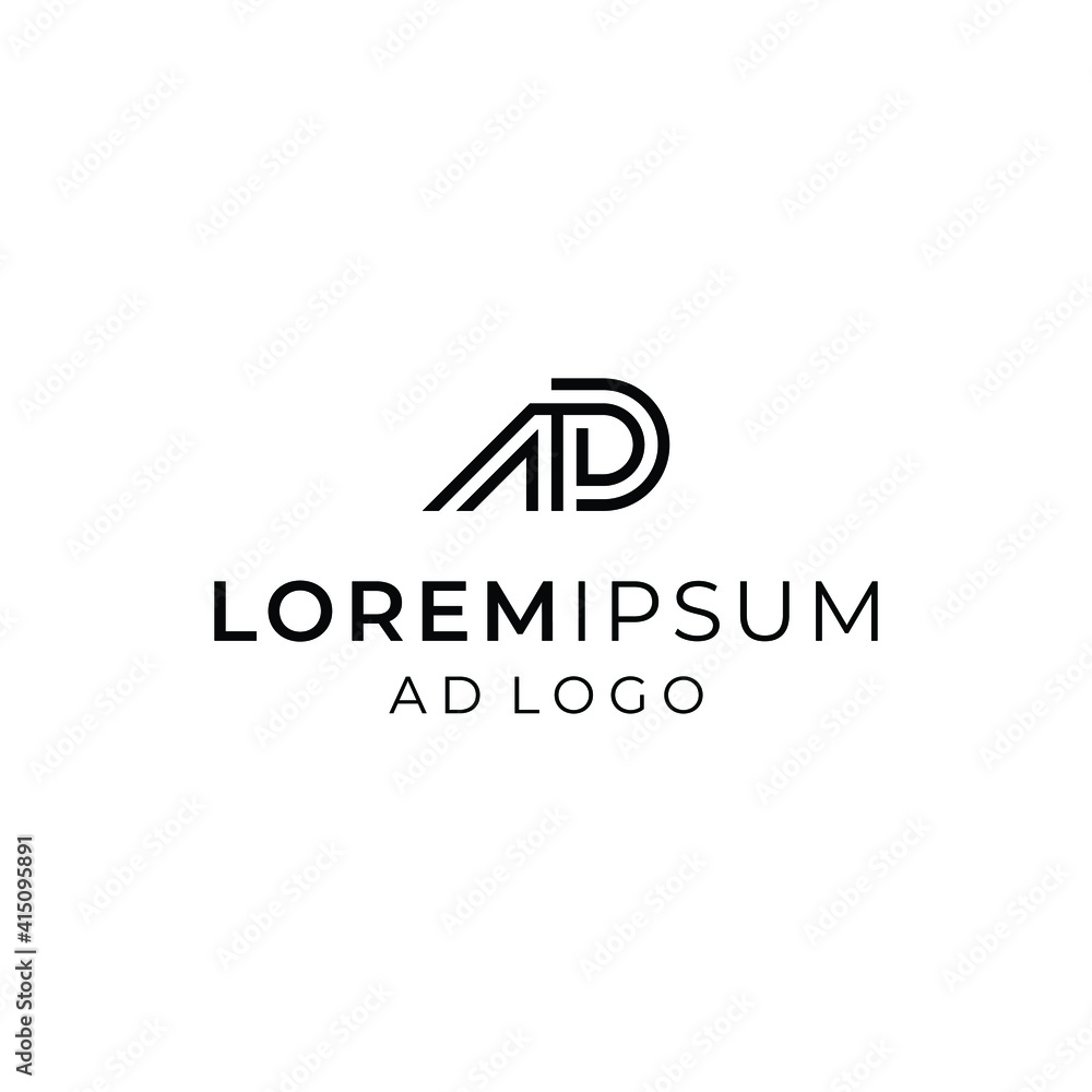 letter AD monogram logo vector modern simple combination concepts letter AD monogram logo vector modern simple combination concepts