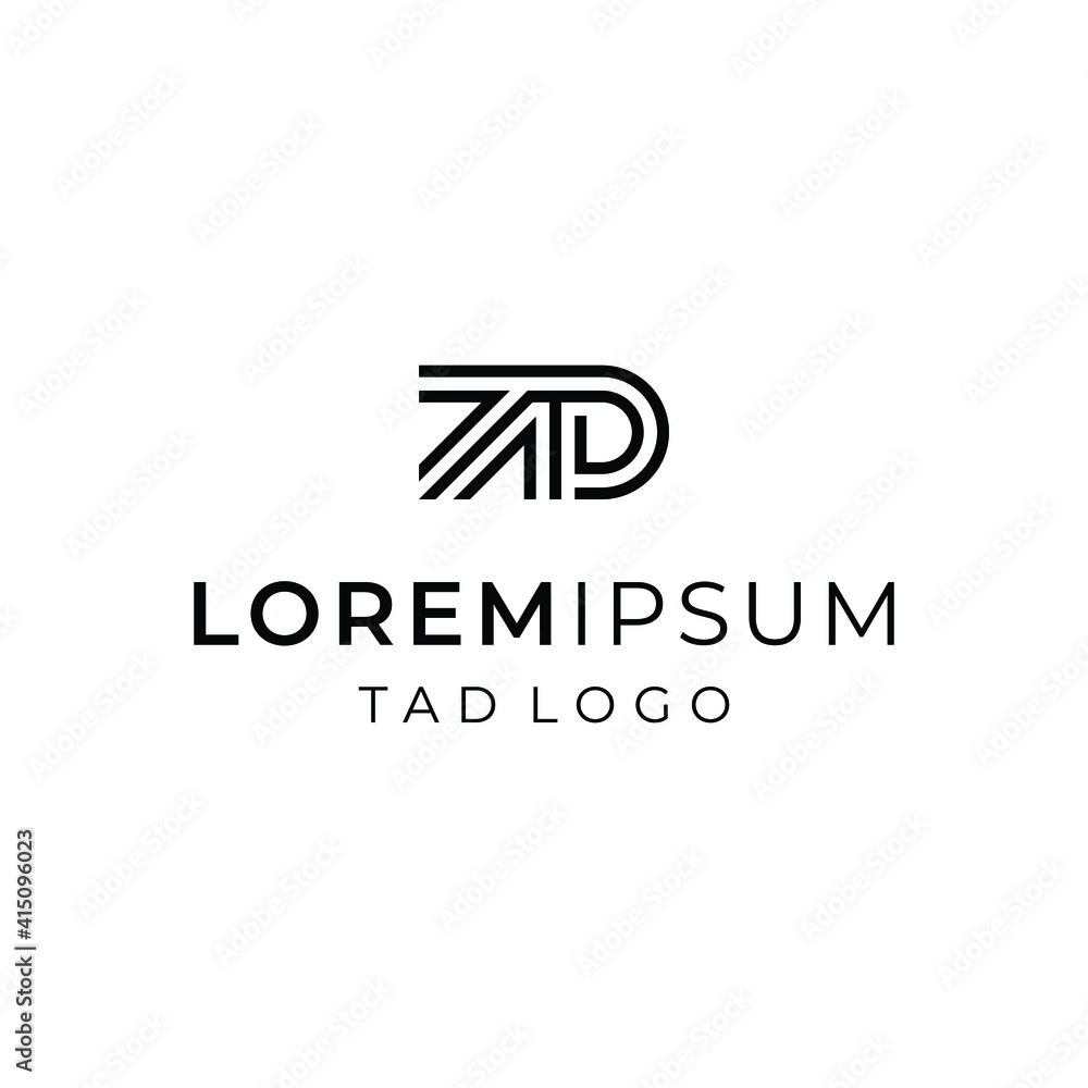 letter TAD monogram logo vector modern simple combination concepts letter TAD monogram logo vector modern simple combination concepts