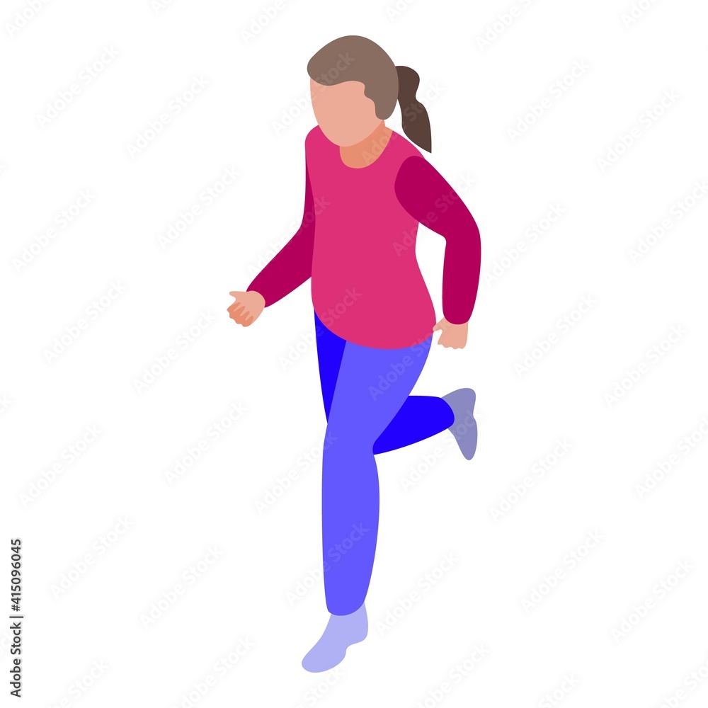 Morning running icon. Isometric of morning running vector icon for web design isolated on white background