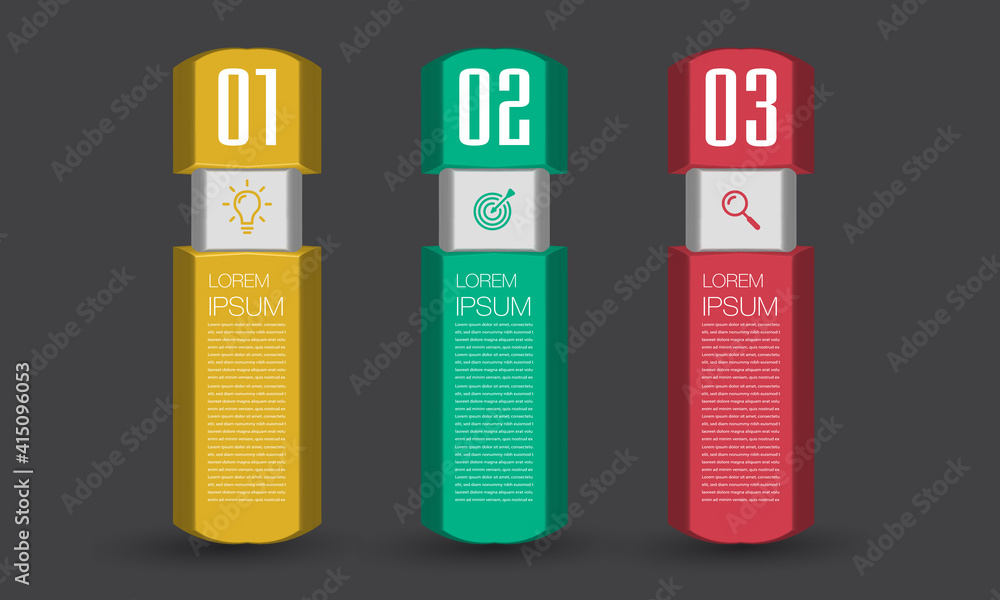 modern 3D text box template, banner Infographics modern 3D text box template, banner Infographics