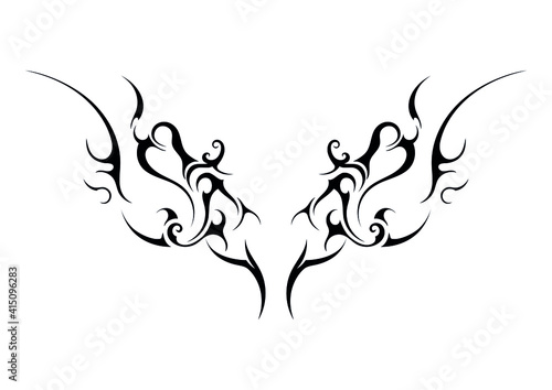 reptile lizard snake dragon head abstract cool tattoo sticker