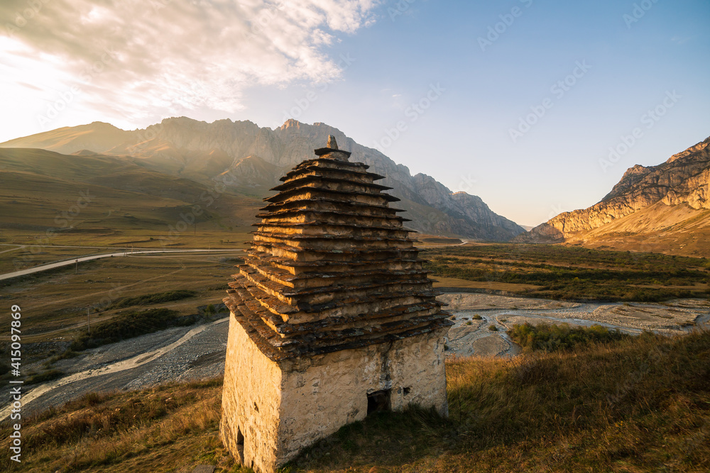 Mountains landscape tha the caucasus Russia