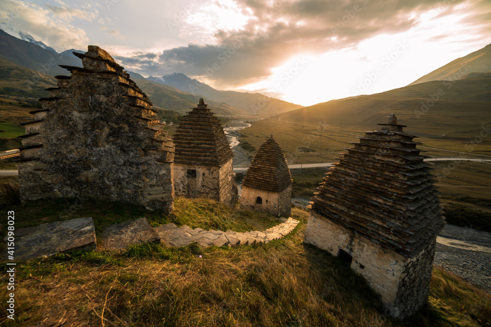 Mountains landscape tha the caucasus Russia