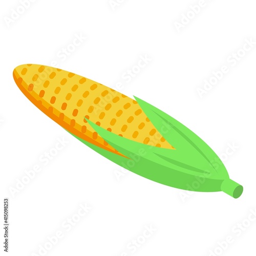 Corn icon. Isometric of corn vector icon for web design isolated on white background