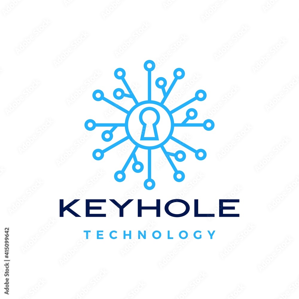 key hole security technology digital logo vector icon illustration key hole security technology digital logo vector icon illustration