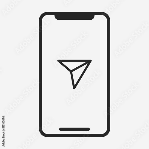 Smartphone icon isolated on background. Gadget symbol modern, simple, vector, icon for website design, mobile app, ui. Vector Illustration