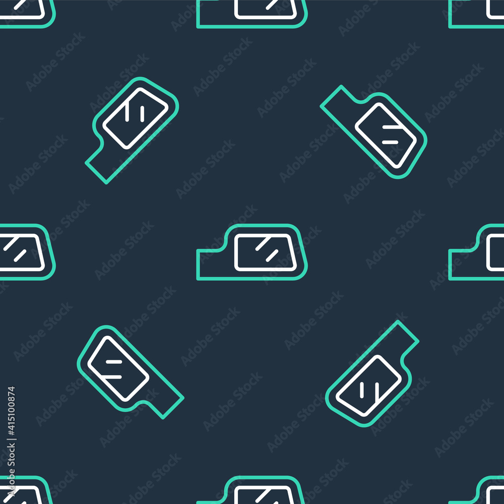 Line Car mirror icon isolated seamless pattern on black background. Vector. Line Car mirror icon isolated seamless pattern on black background. Vector.