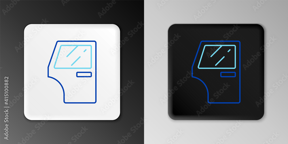 Line Car door icon isolated on grey background. Colorful outline concept. Vector. Line Car door icon isolated on grey background. Colorful outline concept. Vector.