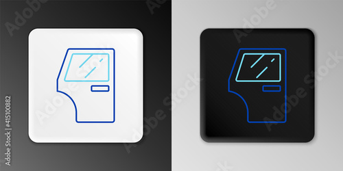 Line Car door icon isolated on grey background. Colorful outline concept. Vector.