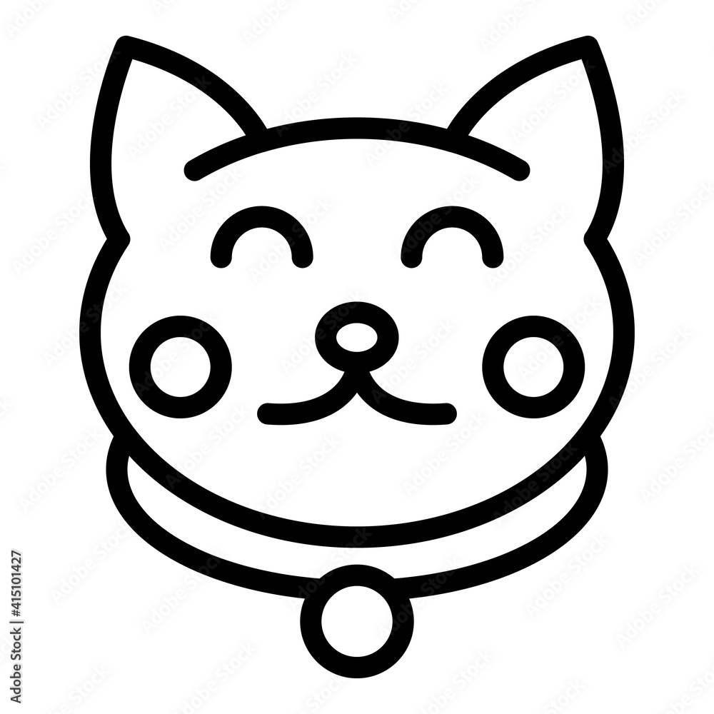 Cat amulet icon. Outline cat amulet vector icon for web design isolated on white background Cat amulet icon. Outline cat amulet vector icon for web design isolated on white background