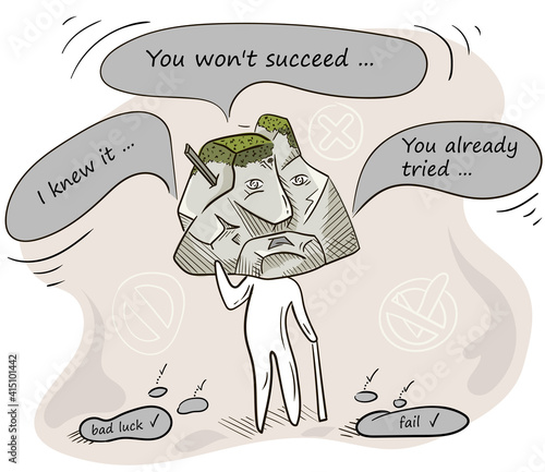 illustration of thoughts of viruses Devaluator
