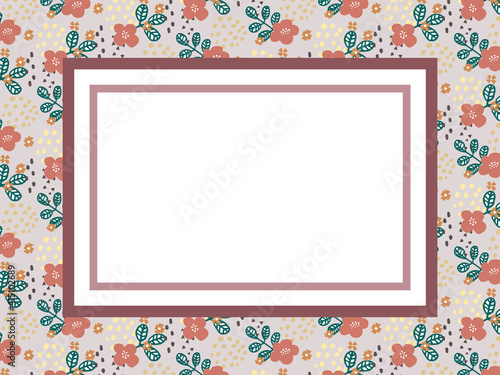 Wallpaper Mural Girly floral frame Torontodigital.ca