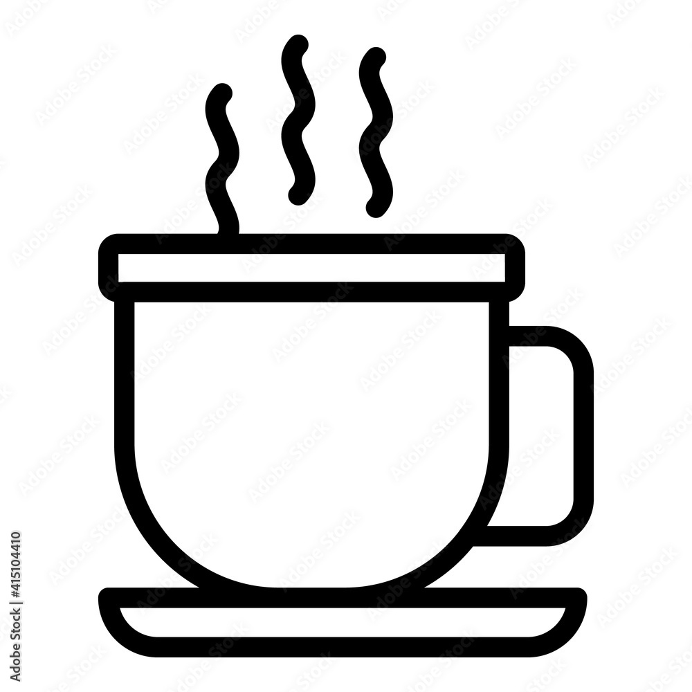 Cup of tea icon. Outline cup of tea vector icon for web design isolated on white background Cup of tea icon. Outline cup of tea vector icon for web design isolated on white background