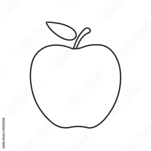 Apple line icon design isolated.