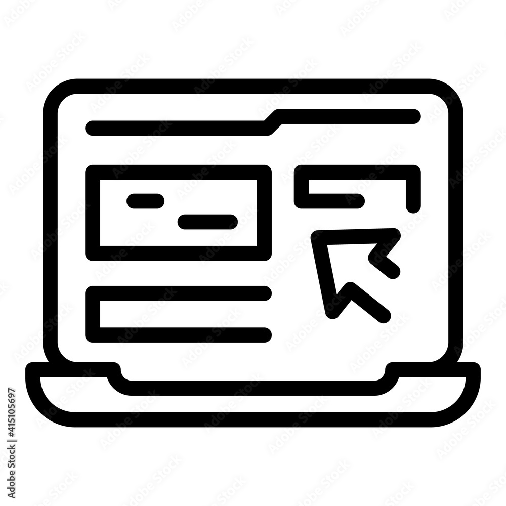 Computer interaction icon. Outline computer interaction vector icon for web design isolated on white background Computer interaction icon. Outline computer interaction vector icon for web design isolated on white background