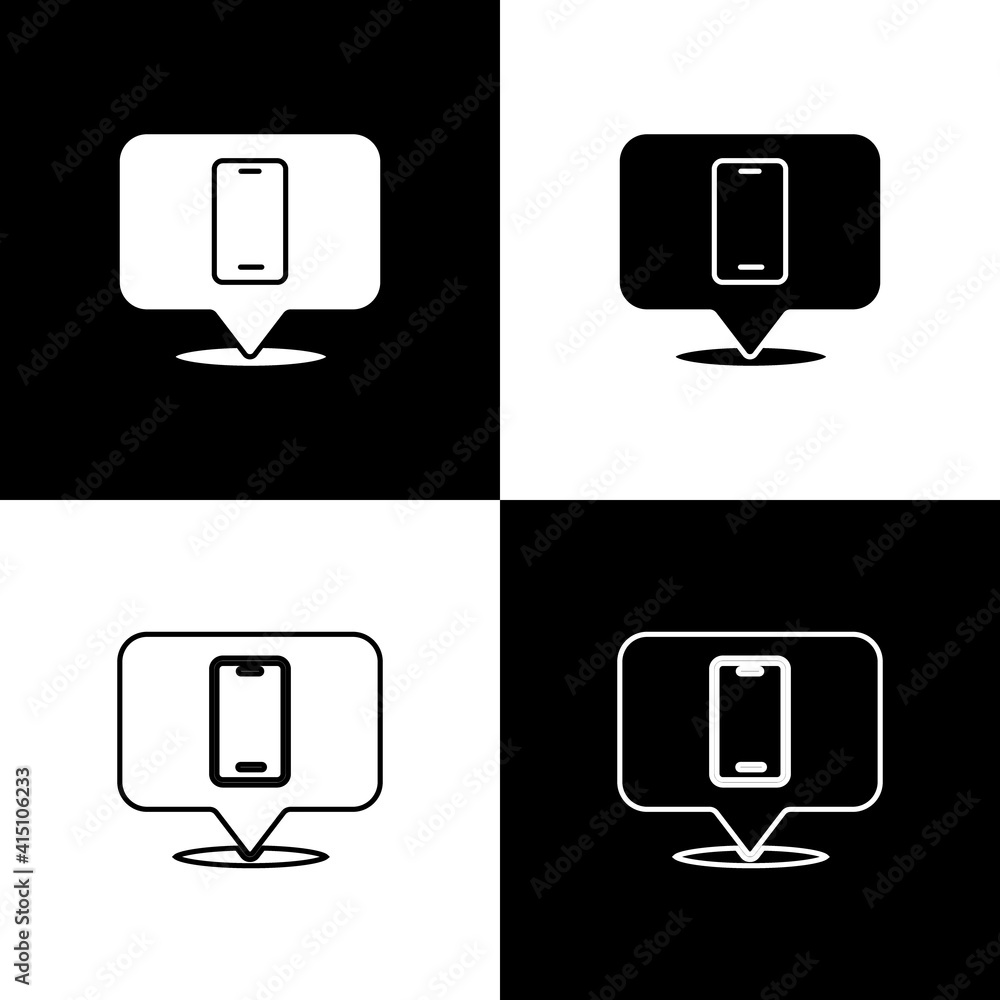 Set Phone repair service icon isolated on black and white background. Adjusting, service, setting, maintenance, repair, fixing. Vector. Set Phone repair service icon isolated on black and white background. Adjusting, service, setting, maintenance, repair, fixing. Vector.
