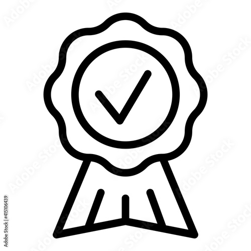 Experience emblem icon. Outline experience emblem vector icon for web design isolated on white background