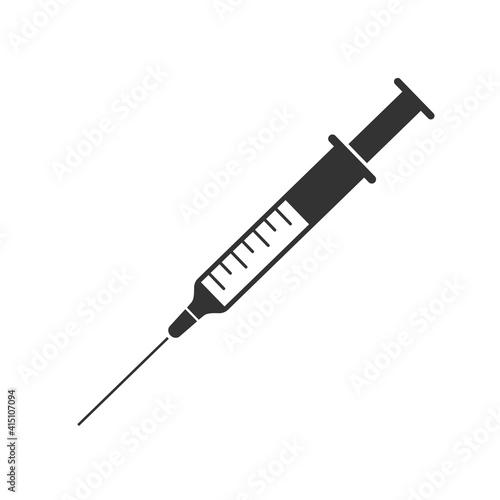 Syringe with needle, Vaccine injection photo