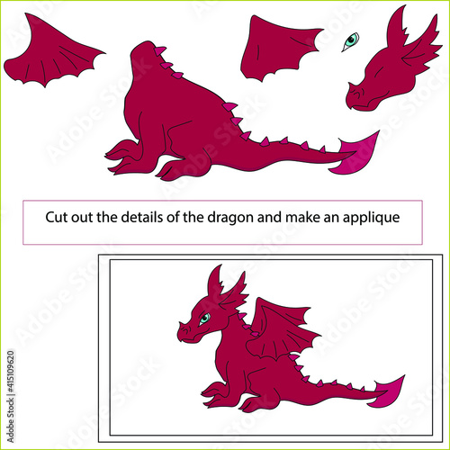 dragon details and make an applique