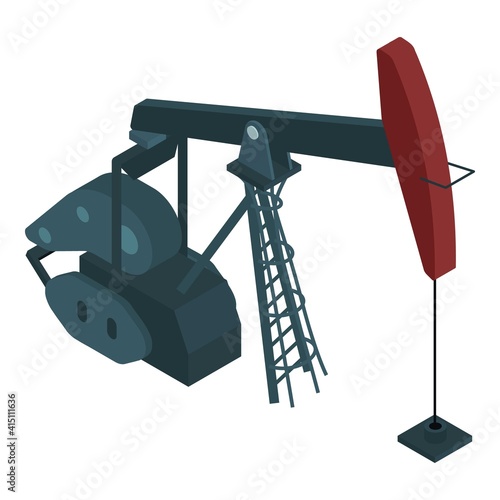 Oil extraction icon. Isometric of oil extraction vector icon for web design isolated on white background