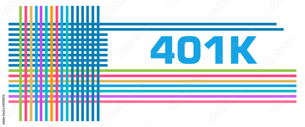 Retirement 401K Colorful Blue Lines Squares Retirement 401K Colorful Blue Lines Squares