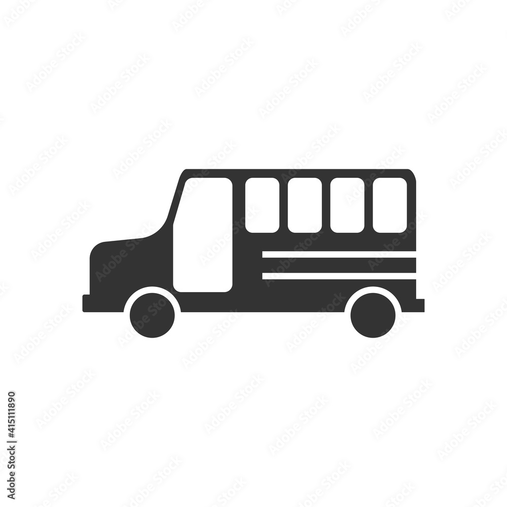 School bus icon design template vector isolated illustration