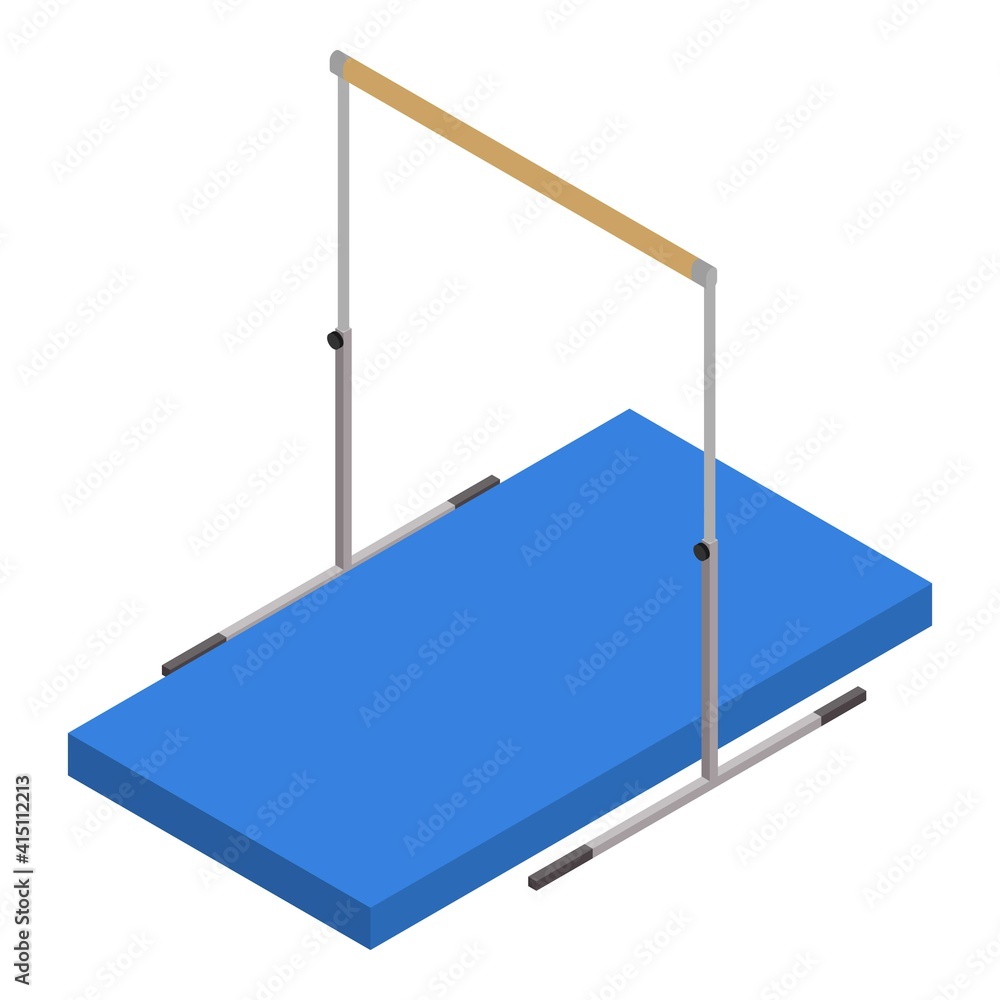 Gymnastics bar icon. Isometric of gymnastics bar vector icon for web design isolated on white background Gymnastics bar icon. Isometric of gymnastics bar vector icon for web design isolated on white background