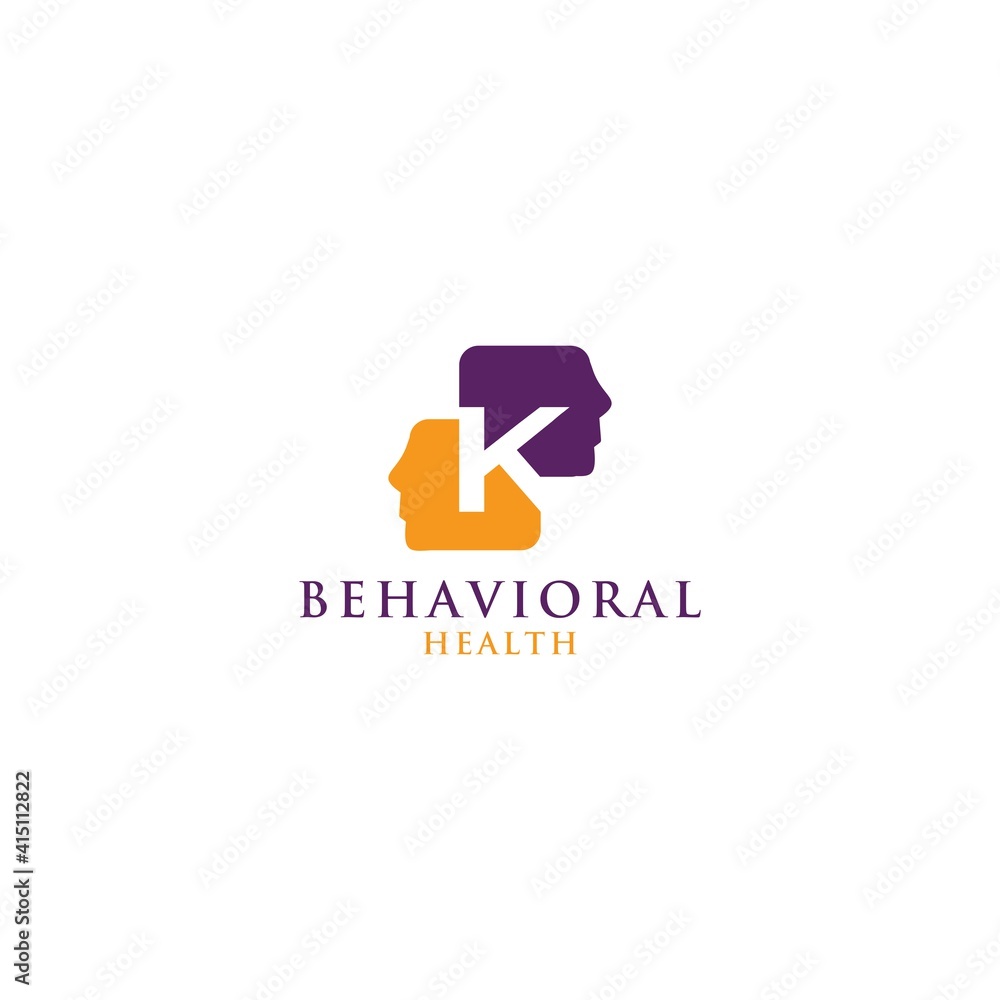 K Behavioral Health Logo Design Vector K Behavioral Health Logo Design Vector