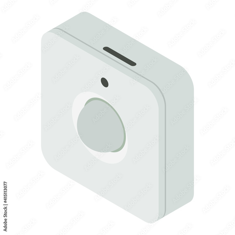 Motion sensor icon. Isometric of motion sensor vector icon for web design isolated on white background Motion sensor icon. Isometric of motion sensor vector icon for web design isolated on white background