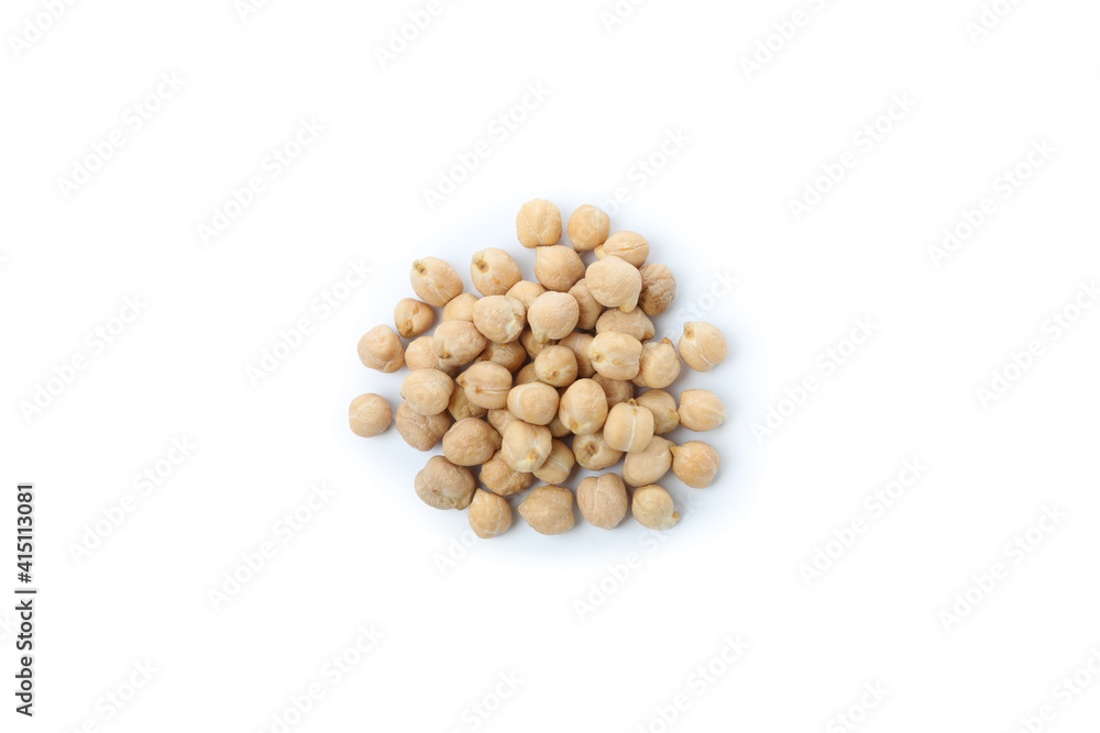 Fresh raw chickpea isolated on white background Fresh raw chickpea isolated on white background