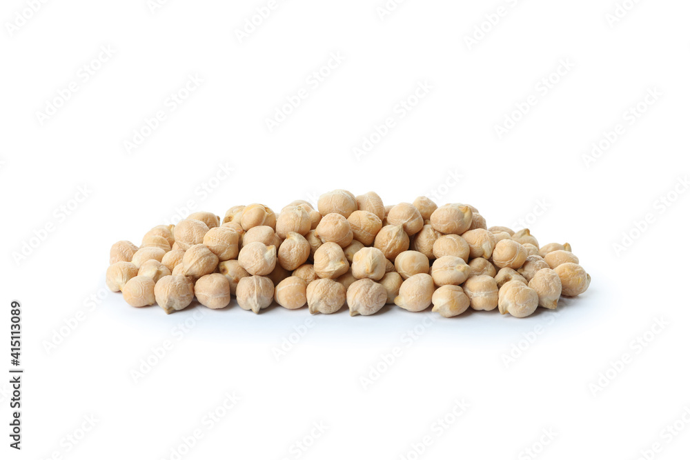 Fresh raw chickpea isolated on white background Fresh raw chickpea isolated on white background