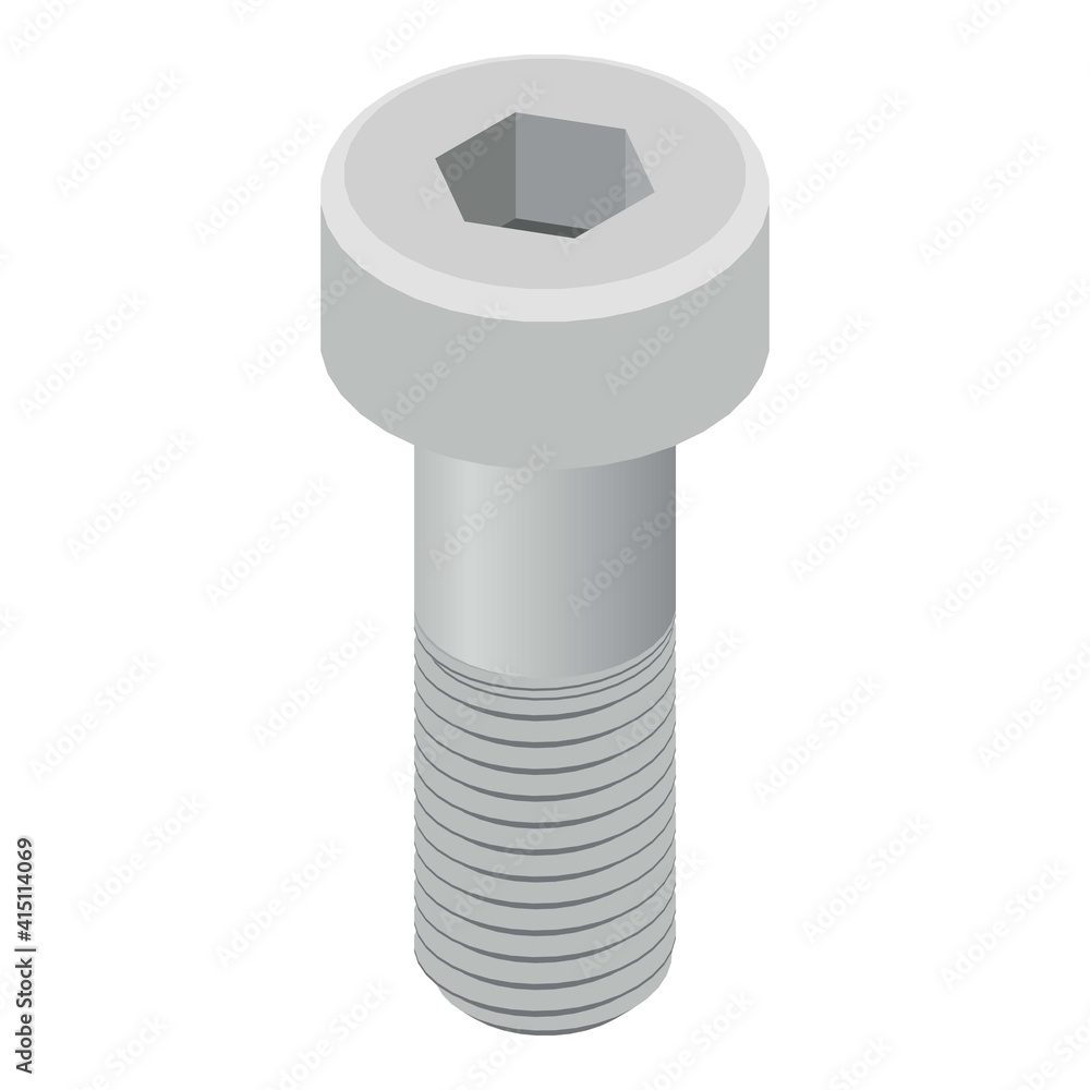 Torx bolt icon. Isometric of torx bolt vector icon for web design isolated on white background Torx bolt icon. Isometric of torx bolt vector icon for web design isolated on white background