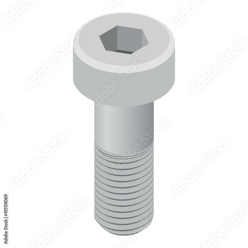 Torx bolt icon. Isometric of torx bolt vector icon for web design isolated on white background