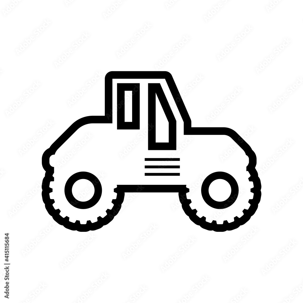 Naklejka premium Tractor icon design template vector isolated illustration