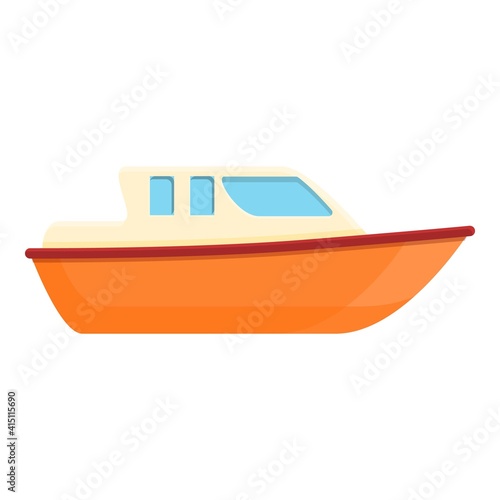 Ambulance rescue boat icon. Cartoon of ambulance rescue boat vector icon for web design isolated on white background