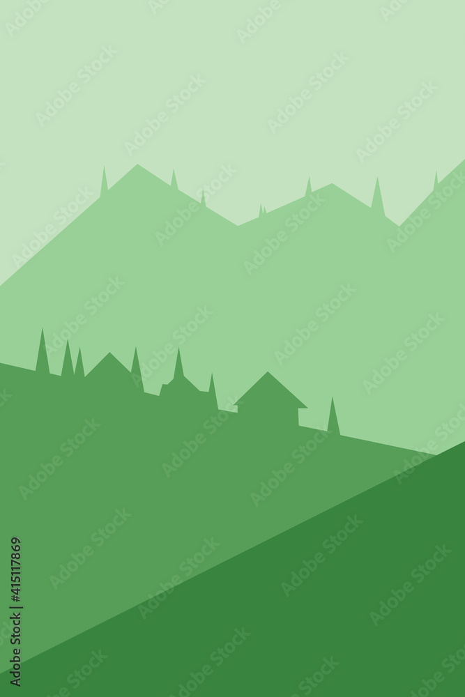 Forest illustration poster artwork graphics