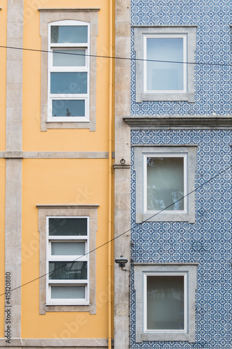 Characteristic colorful tile wall in Portugal