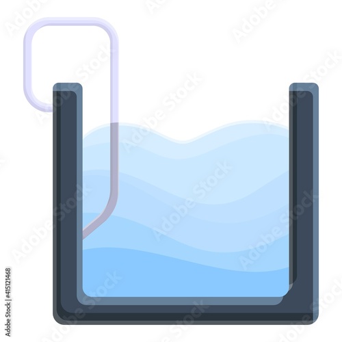 Swimming pool in section icon. Cartoon of swimming pool in section vector icon for web design isolated on white background