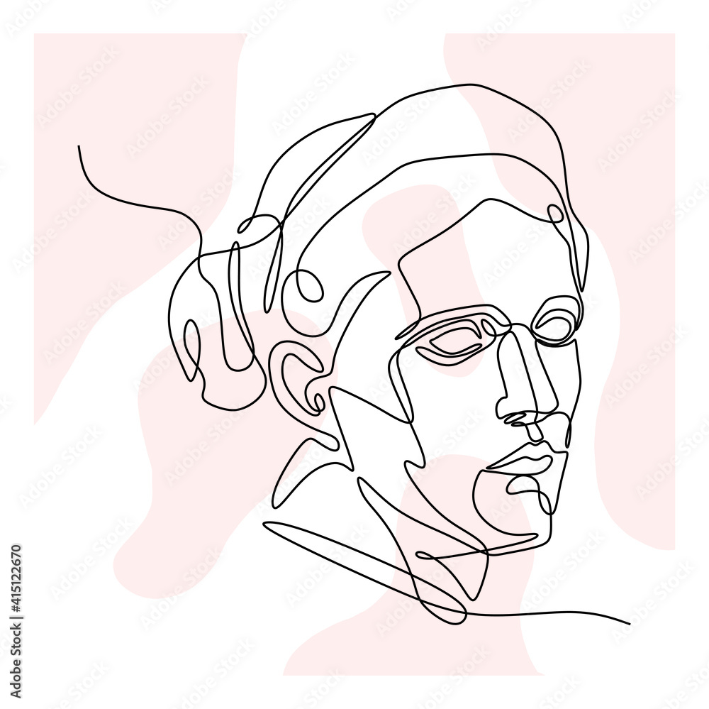 drawing of ancient sculptures and gods, drawing with one line, ancient greek elements, ancient rome and greece, art and history, sculpture, vector illustration drawing of ancient sculptures and gods, drawing with one line, ancient greek elements, ancient rome and greece, art and history, sculpture, vector illustration