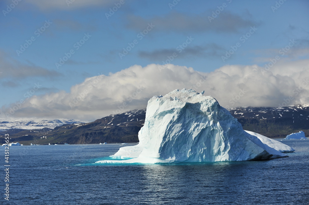 Greenland. Icebergs in the ocean. The nature of the North. Greenland. Icebergs in the ocean. The nature of the North.