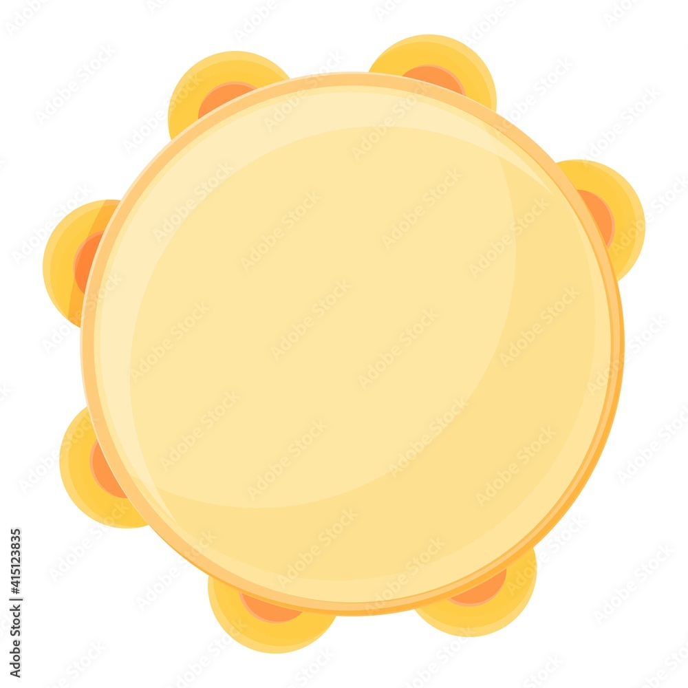 Tambourine brazil icon. Cartoon of tambourine brazil vector icon for web design isolated on white background Tambourine brazil icon. Cartoon of tambourine brazil vector icon for web design isolated on white background