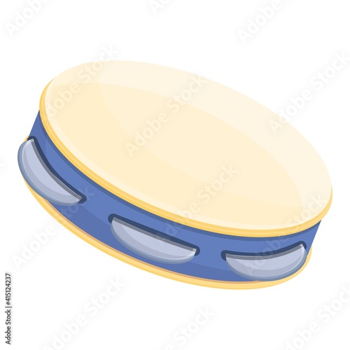 Tambourine object icon. Cartoon of tambourine object vector icon for web design isolated on white background