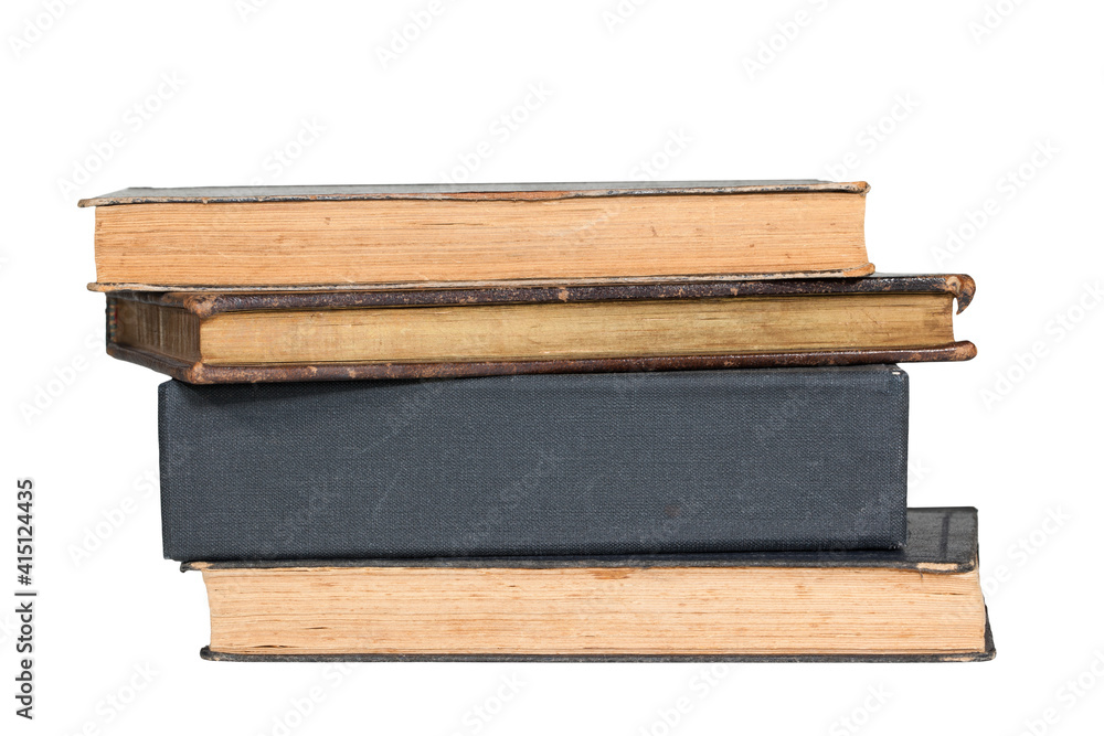 Lying old books, white background. Lying old books, white background.