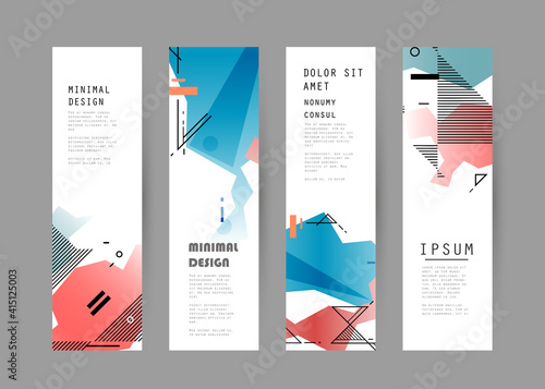 Vector vertical banner template, abstract design