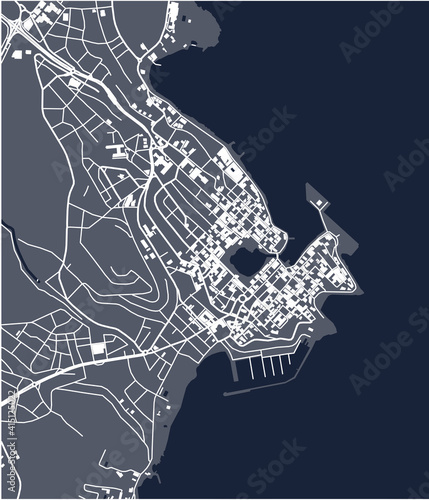 map of the city of Agios Nikolaos, Greece