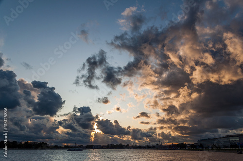 Wallpaper Mural Dramatic sunset sky above the Neva river Torontodigital.ca